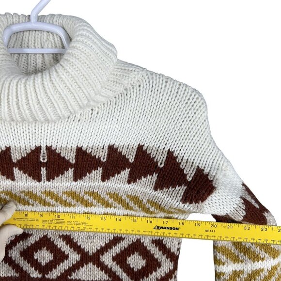 Anthropologie Elsamanda Womens S Sweater Alpaca Blend Southwestern Turtleneck - Picture 12 of 16